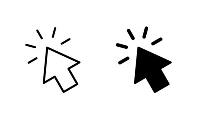 Click icons set. pointer arrow sign and symbol. cursor icon
