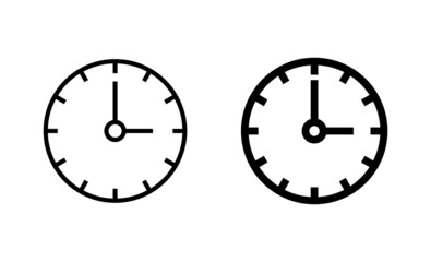 Clock icons set. Time sign and symbol. watch icon