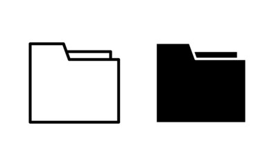 Folder icons set. folder sign and symbol