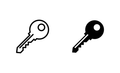 Key icons set. Key sign and symbol.