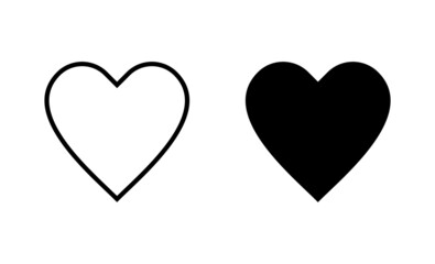 Love icons set. Heart sign and symbol. Like icon vector.