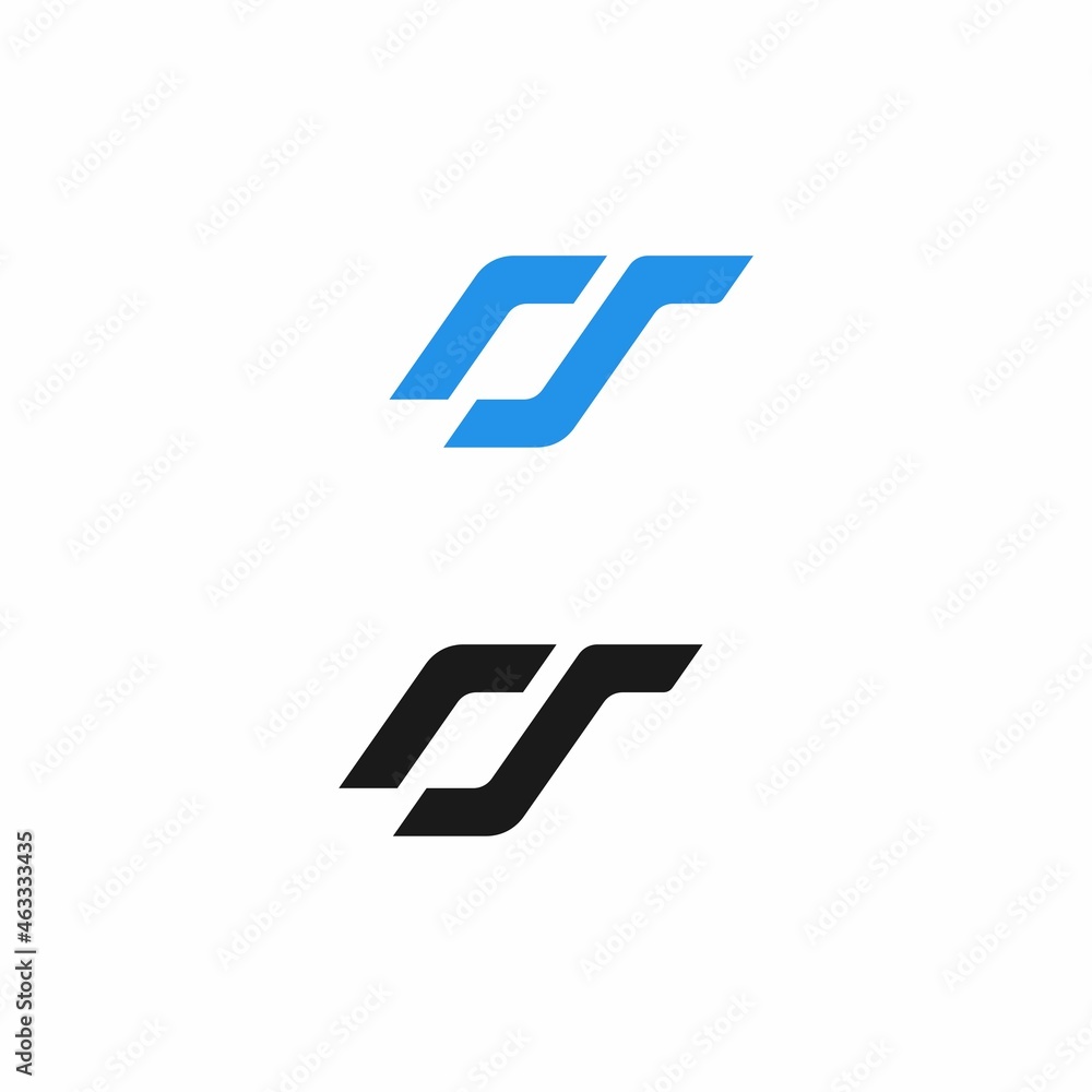 Poster unique and simple letter or word rs or d font image graphic icon logo design abstract concept vector