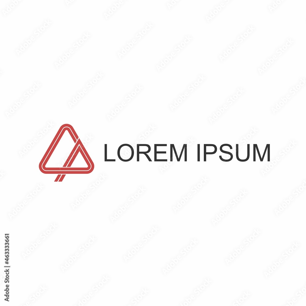 Poster triangle in 2 lines like letter g font image graphic icon logo design abstract concept vector stock.