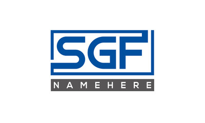 SGF creative three letters logo