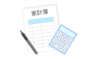 家計簿のイラスト