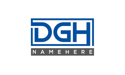 DGH creative three letters logo	