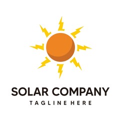 Fototapeta premium solar sun compant logo vector design