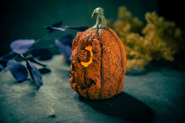 Calabaza Jack o´Lantern de papel maché decoración halloween tierno misterioso  dulce o truco...