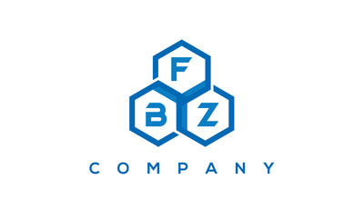 FBZ three letters creative polygon hexagon logo
