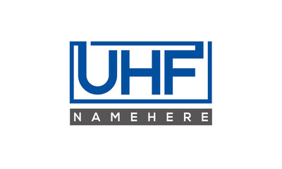 UHF creative three letters logo	