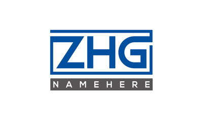 ZHG creative three letters logo	