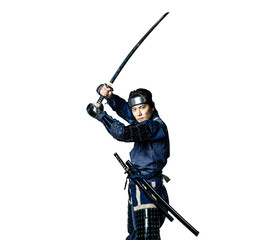 刀を構えるサムライ　武将　武士　時代劇