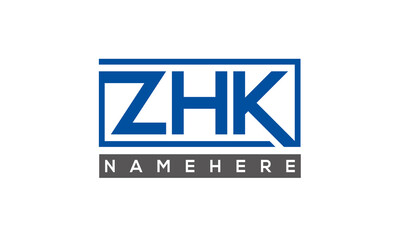 ZHK creative three letters logo	