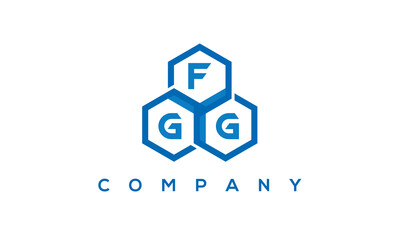 FGG three letters creative polygon hexagon logo