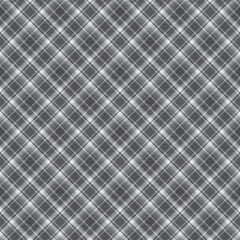Grey Diagonal Plaid Tartan textured Seamless Pattern Design