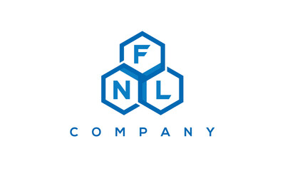 FNL three letters creative polygon hexagon logo