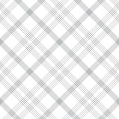 White Diagonal Plaid Tartan textured Seamless Pattern Design