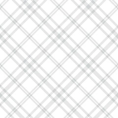 White Diagonal Plaid Tartan textured Seamless Pattern Design