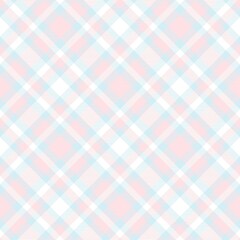 Sky Blue Diagonal Plaid Tartan textured Seamless Pattern Design