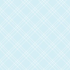 Fototapeta premium Sky Blue Diagonal Plaid Tartan textured Seamless Pattern Design