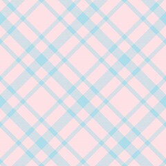 Sky Blue Diagonal Plaid Tartan textured Seamless Pattern Design