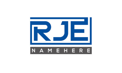 RJE creative three letters logo