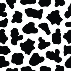 Cow print seamless pattern. Animal seamless print.