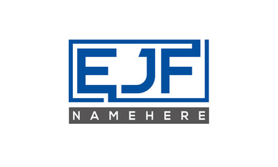 EJF creative three letters logo