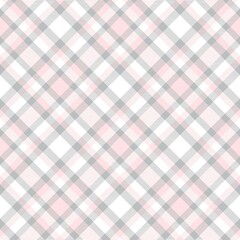 Pink Diagonal Plaid Tartan textured Seamless Pattern Design