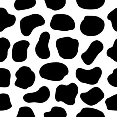 Cow print seamless pattern. Animal seamless print.