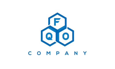 FQO three letters creative polygon hexagon logo