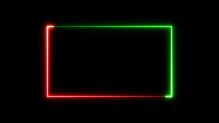 neon glow color moving seamless art loop background abstract motion screen background animated box shapes 4K loop lines.