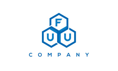 FUU three letters creative polygon hexagon logo