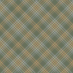 Green Diagonal Plaid Tartan textured Seamless Pattern Design