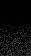 Falling numbers, big data concept. Binary white disorderly flying digits. Outstanding futuristic banner on black background. Digital vector illustration with falling numbers.