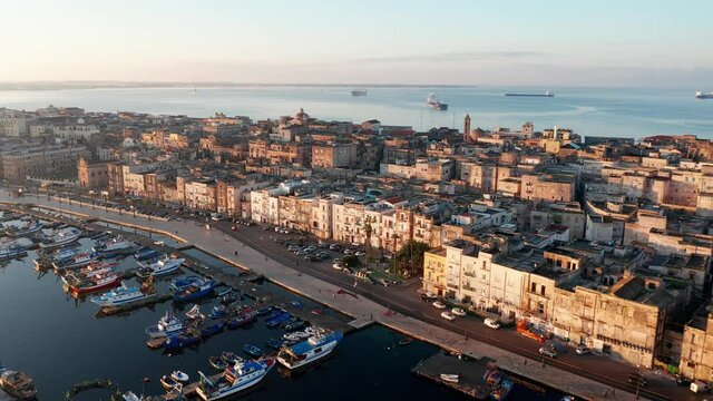 Aerial view of Taranto, Italy - Puglia