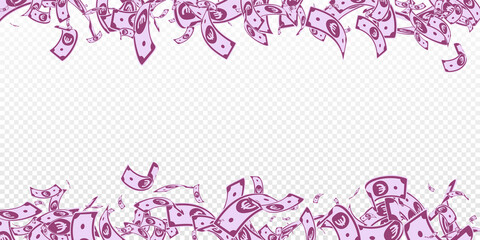 European Union Euro notes falling. Messy EUR bills