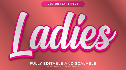 Obraz premium ladies text effect editable eps file