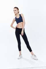 Fototapeta na wymiar athletic woman exercise workout cardio gymnasium energy