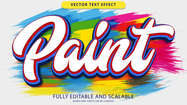 paint text effect editable eps file