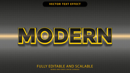 modern text effect editable eps file