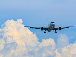 Beautiful Sunset Sky and Airplane