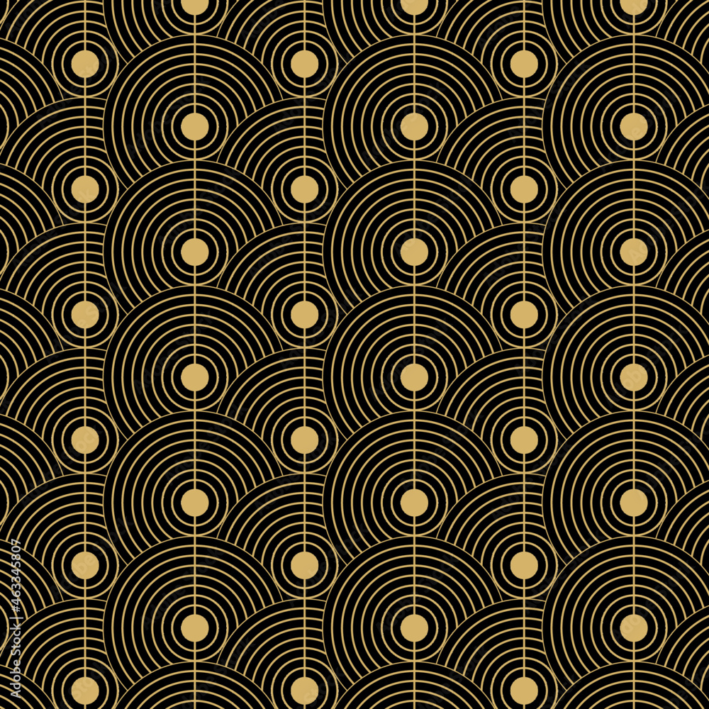 Poster christmas background set. background pattern seamless circle abstract wave banner stripe golden line