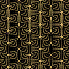 Christmas background set. Background pattern seamless circle abstract wave banner stripe golden line. Luxury abstract gold colour geometric line vector. Luxury create design. Japanese Doodle art.