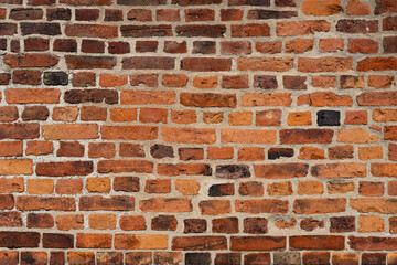 Obraz premium Empty old red brick wall background from Sweden 