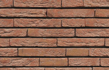 Thin red brick brickwork texture