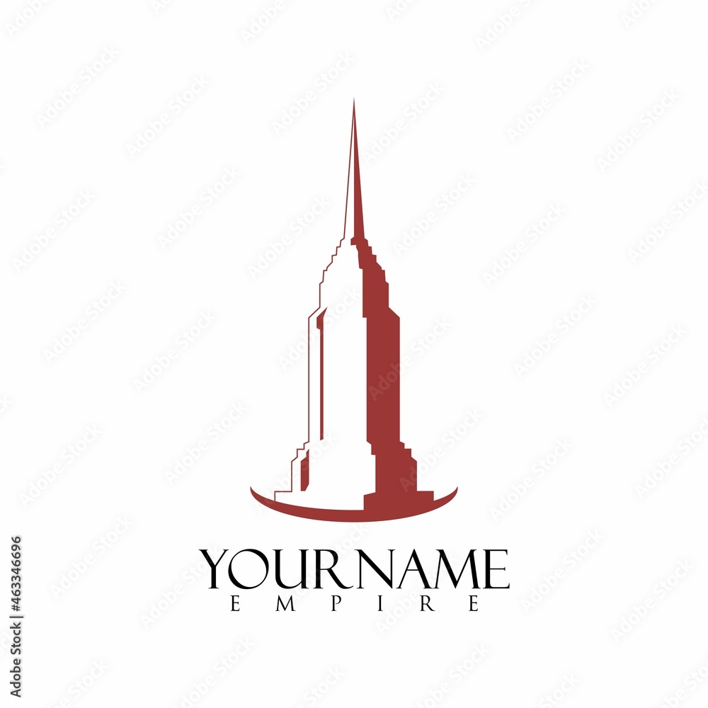 Poster simple and unique skyscraper or building tower image graphic icon logo design abstract concept vecto