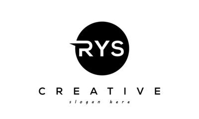 RYS creative circle letters logo design victor - obrazy, fototapety, plakaty