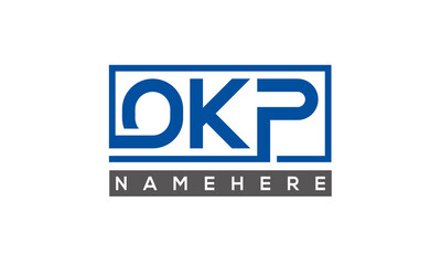 OKP creative three letters logo	
