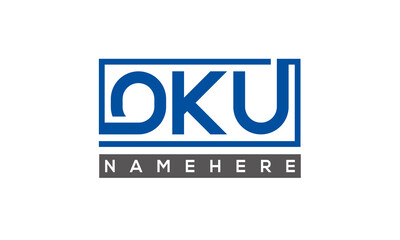 OKU creative three letters logo	